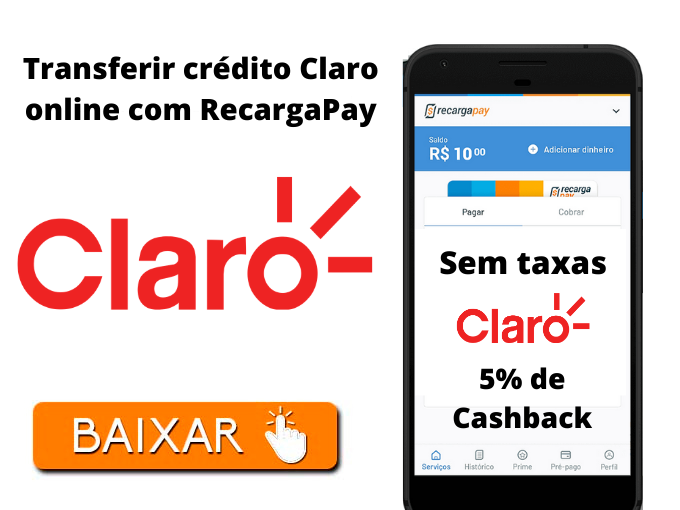 Transferir crédito Claro online com RecargaPay