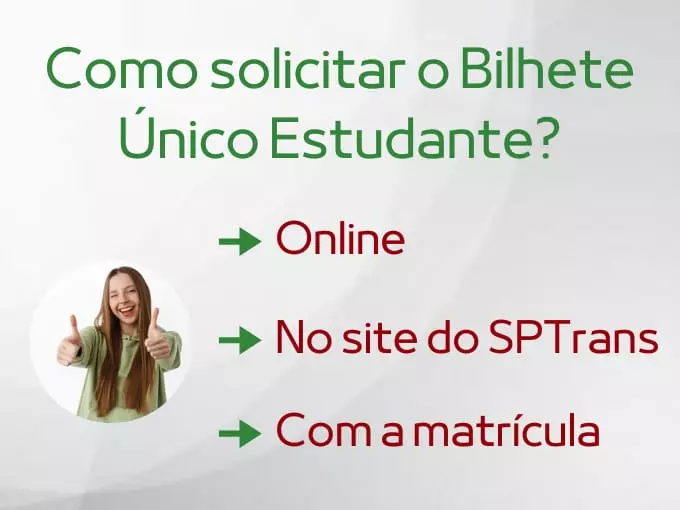 Como solicitar o Bilhete Único Estudante?